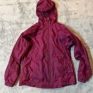 Burgundy Hooded Windbreaker Jacket L.L.Bean
